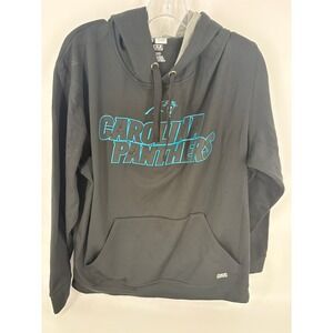 Carolina Panthers NFL Team Apparel Hoodie‎ Mens Large Black Pullover